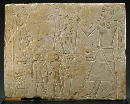 An Egyptian Limestone Relief van 