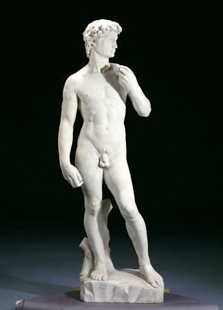 An Over Life Size White Marble Figures Of David, Circa 1920 van 