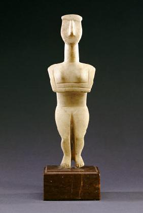 A Cycladic Marble Female Figure