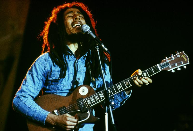 Bob Marley on stage at Roxy Los Angeles van 