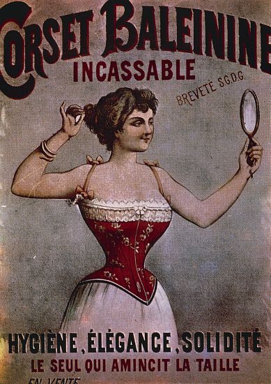 Corset Baleinine Incassable, advertisement for corsets, poster van 