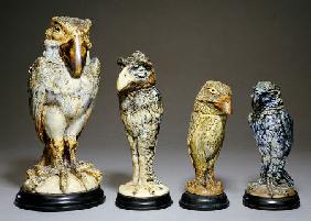 Four Martin Brothers Grotesque Birds