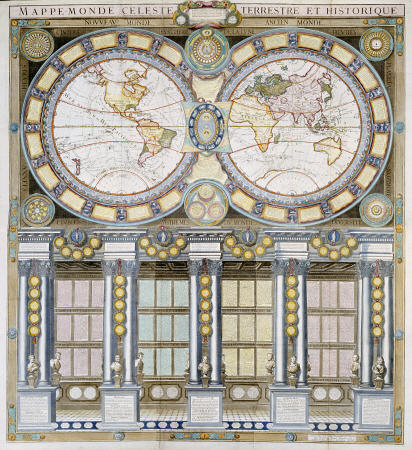 Hand-Coloured Engraved Wall Map Showing The Voyages Of Captain Cook van 