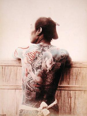 Japanese Bridegroom's Tattoos, c.1880 (photo) van 