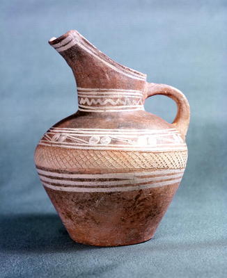 Jug from Knossos, Minoan, c.1700-1500 BC (painted and incised earthenware) van 