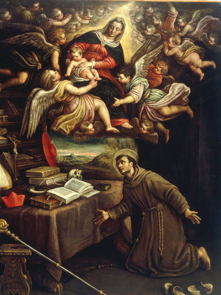 L.Bassano, Madonna erscheint Bonaventura van 