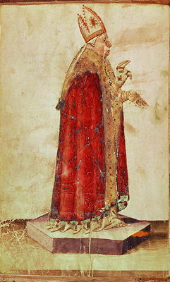 Ms Laur. Strozzi 174 f.5v Portrait of Pope Boniface VIII (c.1235-1303) van 
