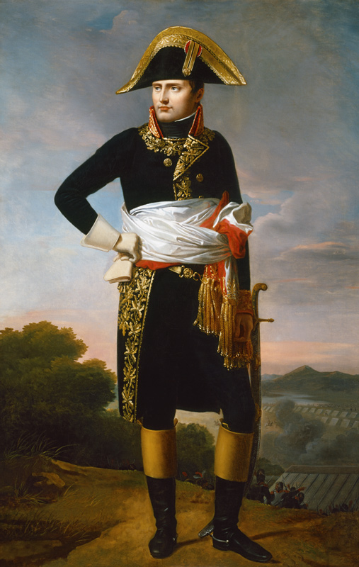 Portrait Of Napoleon, Standing Full Length, A Military Camp Beyond van 