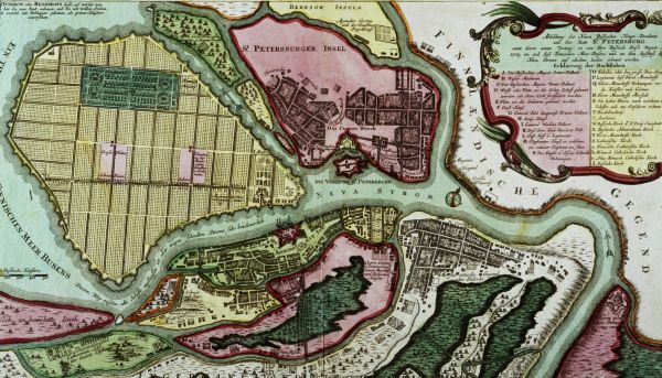 Plan of St. Petersburg 1728 van 