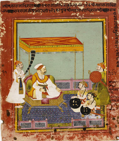 Portrait Of Maharaja Umed Singh Of Bundi With His Sons Bundi Circa 1765 van 