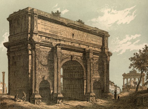Rome , Arch of Septimus Severus van 