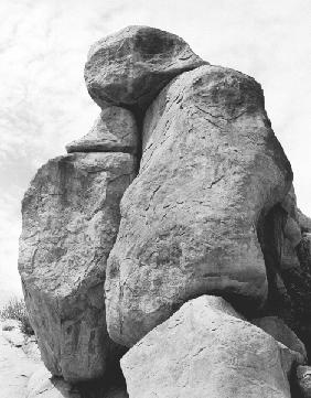 Rocks at Idar (b/w photo) 