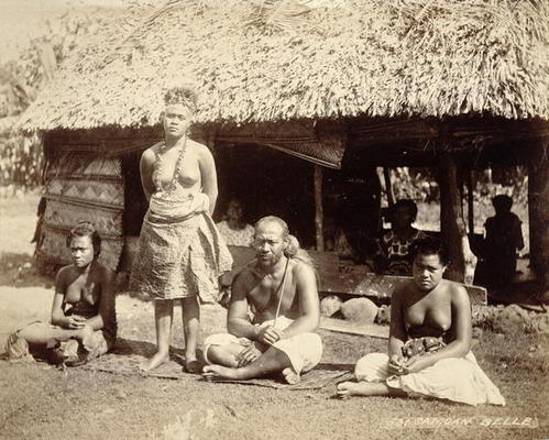 Samoan Belle, 1890s (sepia photo) van 