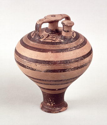 Stirrup Jar, Mycenaean, c.1500-1200 BC (painted earthenware) van 