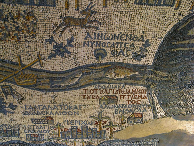 The Mosaic Map of Jerusalem, 542-570, 6th Century A.D., mosaic van 