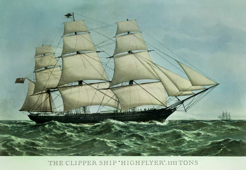 The Clipper ship ''Highflyer'', 1111 tons ; van 