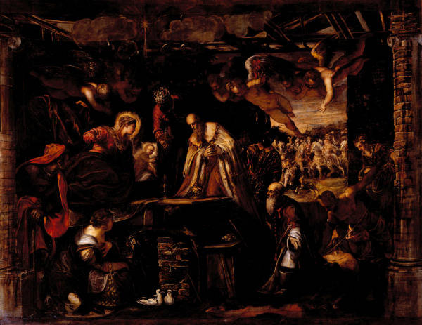 Tintoretto, Anbetung der Koenige van 