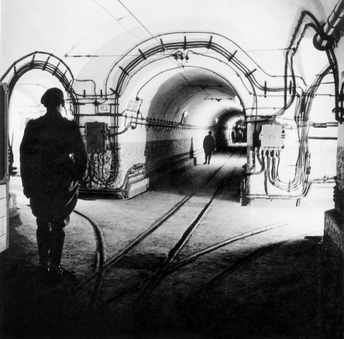 underground galleries in line Maginot van 