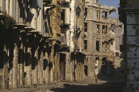 View of Beirut, 1994 (colour photo) 