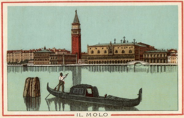 Venice, Molo and Doges palace, Col. lit. van 