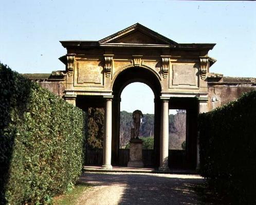 View of the 'Loggia di Venere' (Loggia of Venus) and the gateway to the entrance to the pavilion of van 