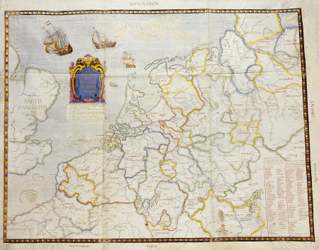 Watercolour Map On Vellum Of Northern Europe By Salomon De Caus, 1624 van 