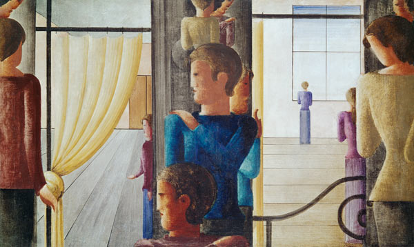 Group of twelve with interior van Oskar Schlemmer