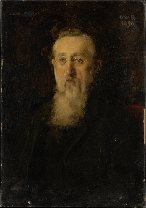 Portrait of Reinhard Roederstein (father of the painter) van Ottilie Roederstein