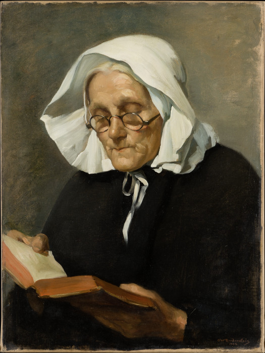 Old Woman Reading van Ottilie Roederstein
