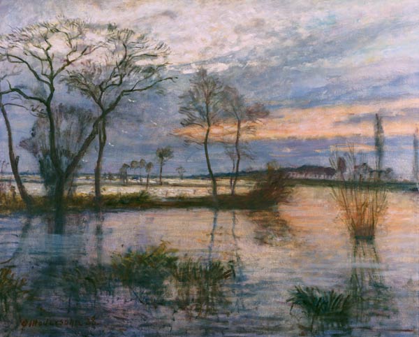 Abend an der Wümme van Otto Modersohn