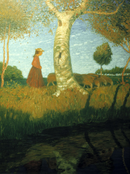 Sunny Autumn Day van Otto Modersohn