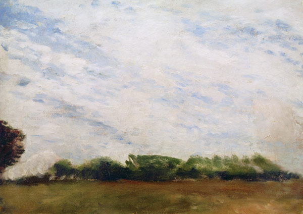 Ziehende Wolken van Otto Modersohn