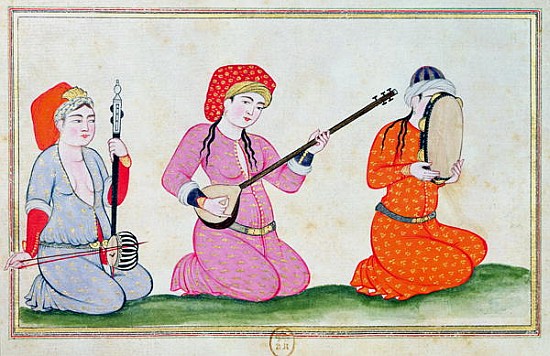 Musicians, from ''Costumes de la Cour et de la Ville de Constantinople'' van Ottoman School