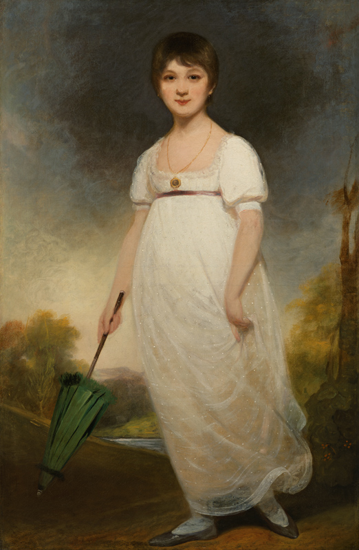 Portrait of Jane Austen (1775-1817) the 'Rice Portrait' van Ozias Humphry
