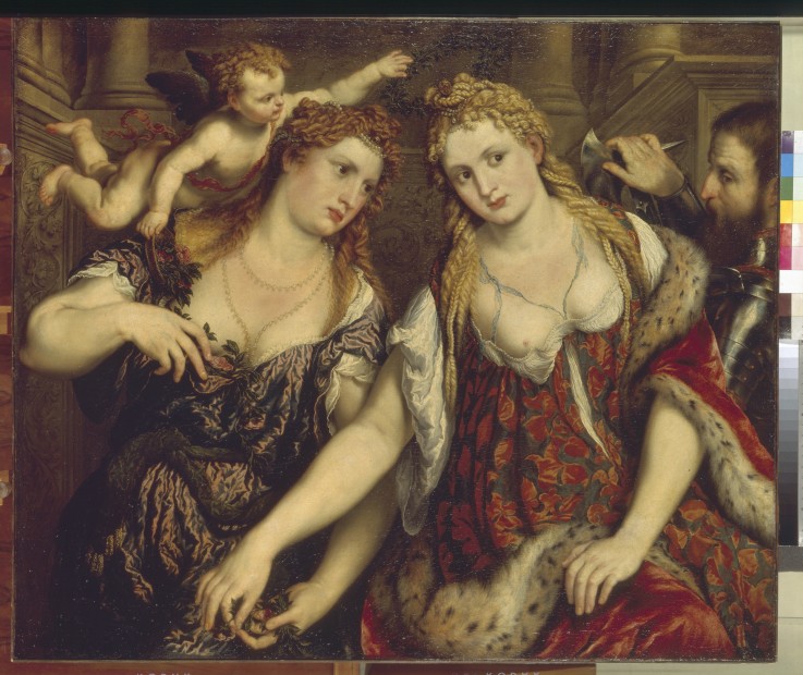 Flora, Venus, Mars and Cupid van Paris Bordone