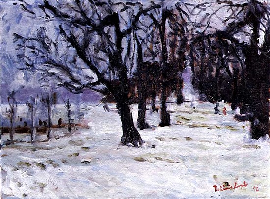 Playground Under Snow, 1994 (oil on canvas)  van Patricia  Espir