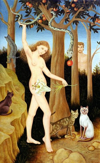Adam & Eve, 1990 (oil on canvas)  van Patricia  O'Brien