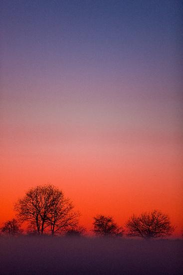 Farbenprächtiger Abendhimmel in Brandenburg van Patrick Pleul