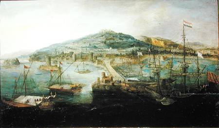 The Bay of Naples van Paul Brill or Bril
