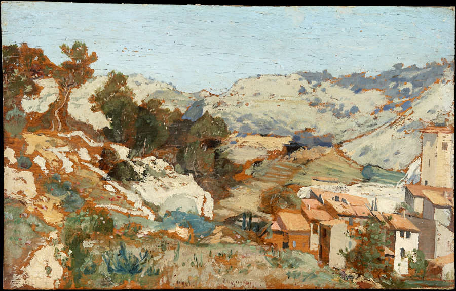 Landscape near Roquevaire in Provence van Paul Camille Guigou
