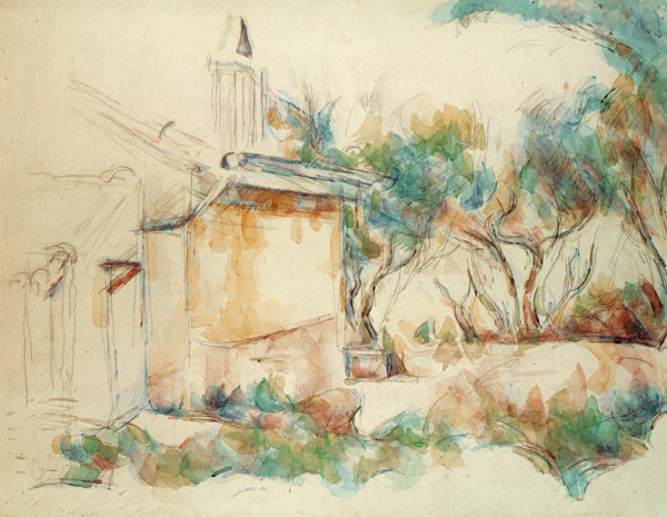 Le Cabanon de Jourdan l (Jordans Hütte) van Paul Cézanne