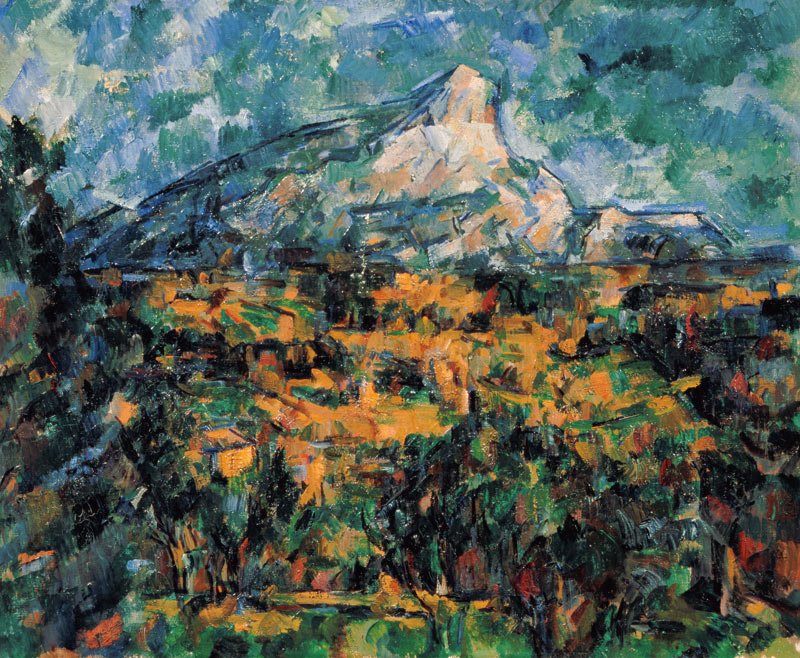 Landschaft bei Aix mit dem Mont Saint-Victoire van Paul Cézanne