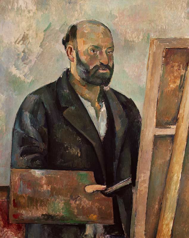 Self Portrait with a Palette van Paul Cézanne