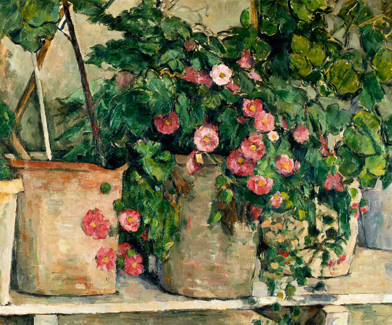 Stilleven met petunia's van Paul Cézanne