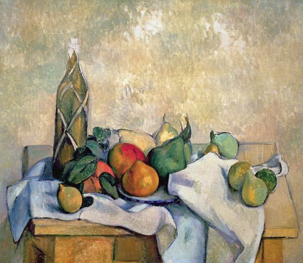 Still Life with Bottle of Liqueur van Paul Cézanne