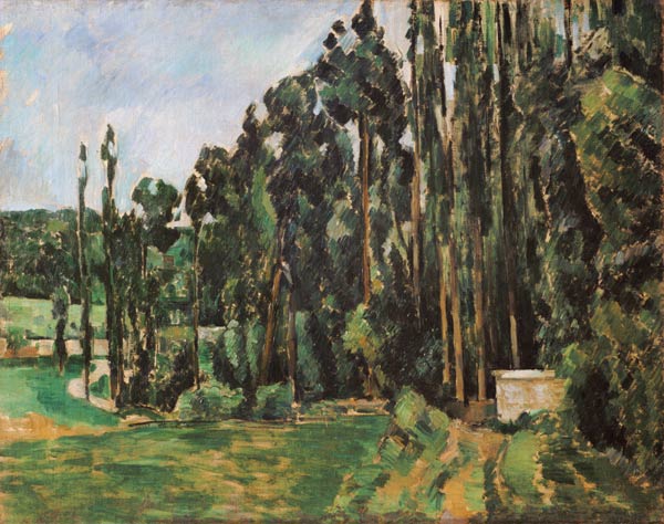 Poplars van Paul Cézanne