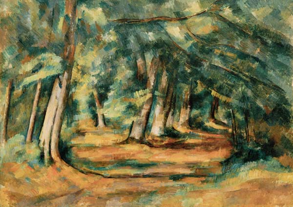 Sous-bois (pres du Jas de Bouffan) van Paul Cézanne