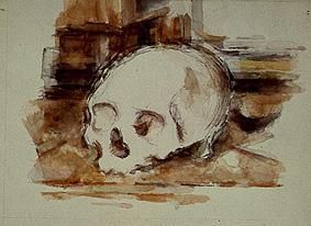 Studie eines Totenkopfes. van Paul Cézanne