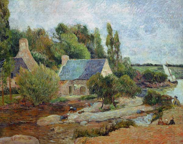 Les lavandieres a Pont-Aven van Paul Gauguin