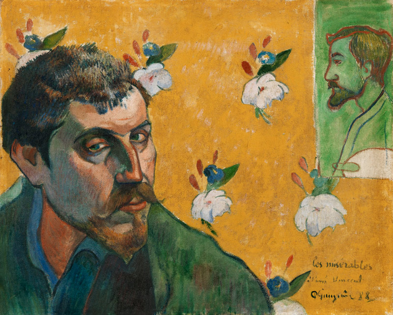 Selbstbildnis Les Misérables van Paul Gauguin